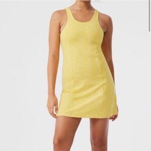 Outdoor Voices Tennis Dress Athletic Flow Circle Spring Fling Yellow Small